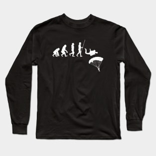 Skydiving Evolution Skydiver Parachuting Long Sleeve T-Shirt